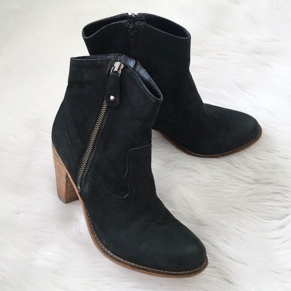 rebels Shoes - Rebels Black Leather Western Booties